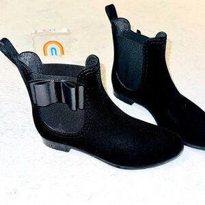 JOIE Reagan Velvet Bow Ribbon Chelsea Boot